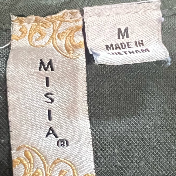 Misia Army Green Short Sleeve Blouse - Picture 7 of 7
